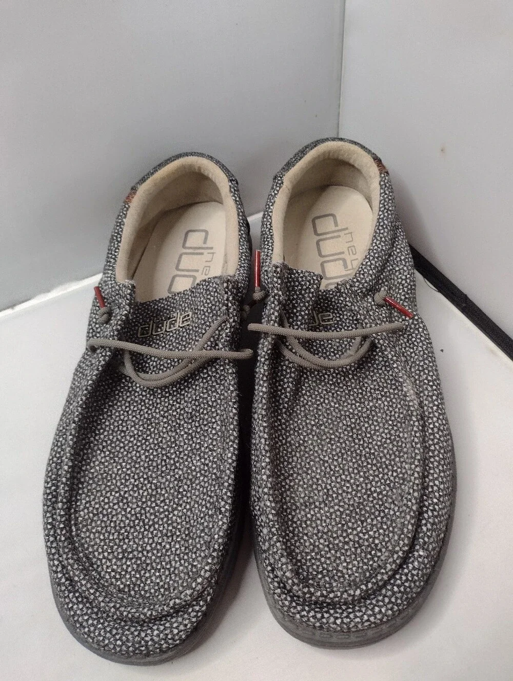 Hey Dude Mens Wally Slip-On Loafer Shoes Size 13 Magnet Gray Boat FF